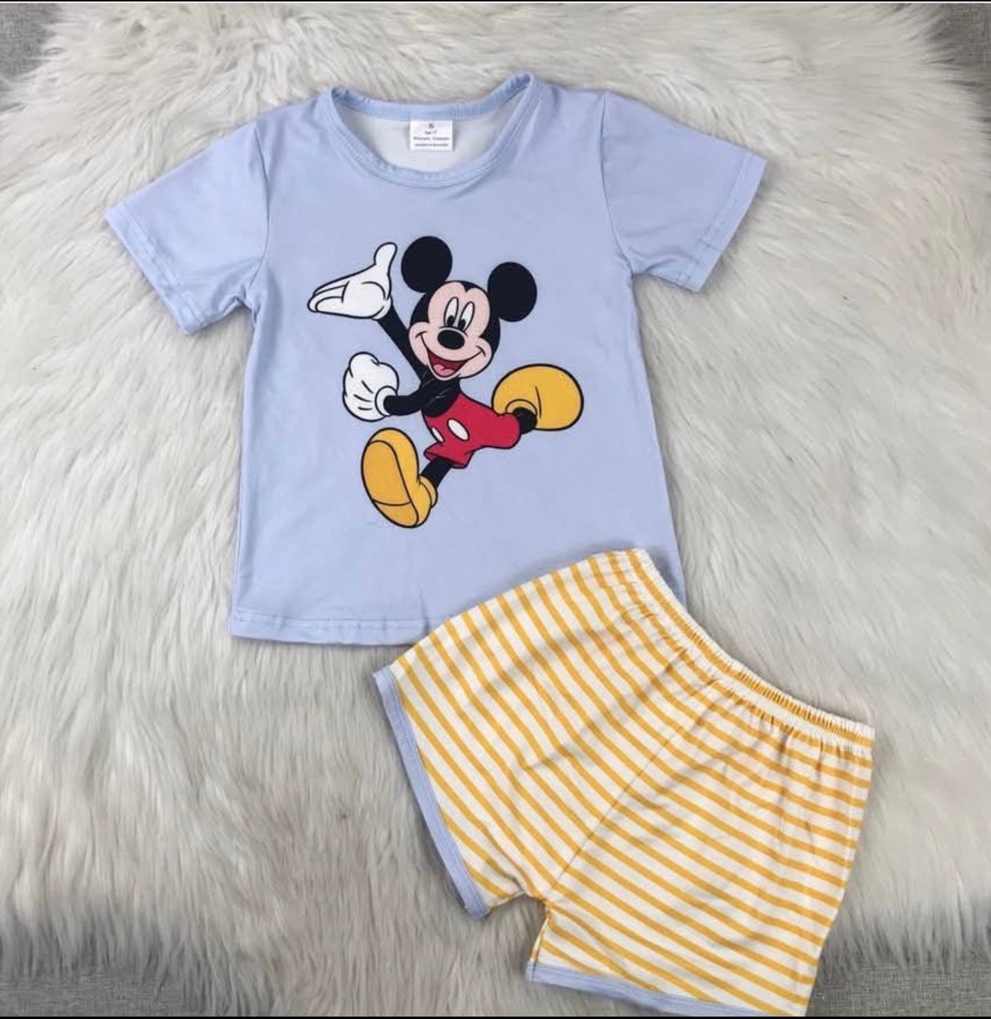 Mouse Stripe Short Set