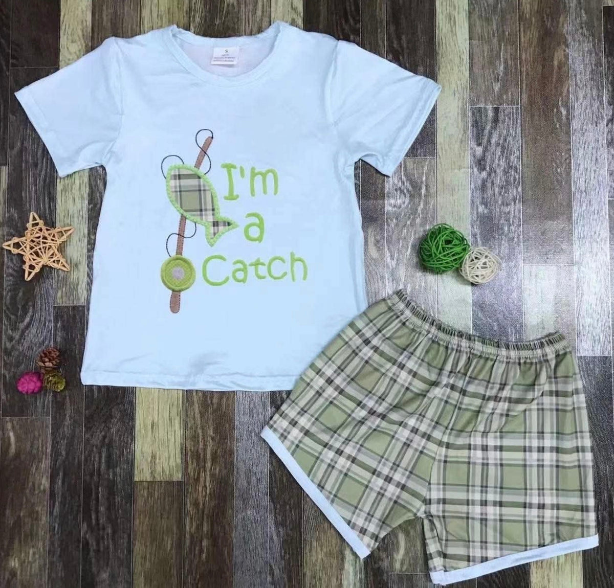 Fish I’m a Catch Short Set