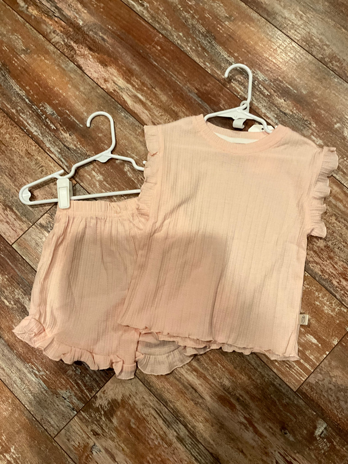 Ruffle Pink Short Set
