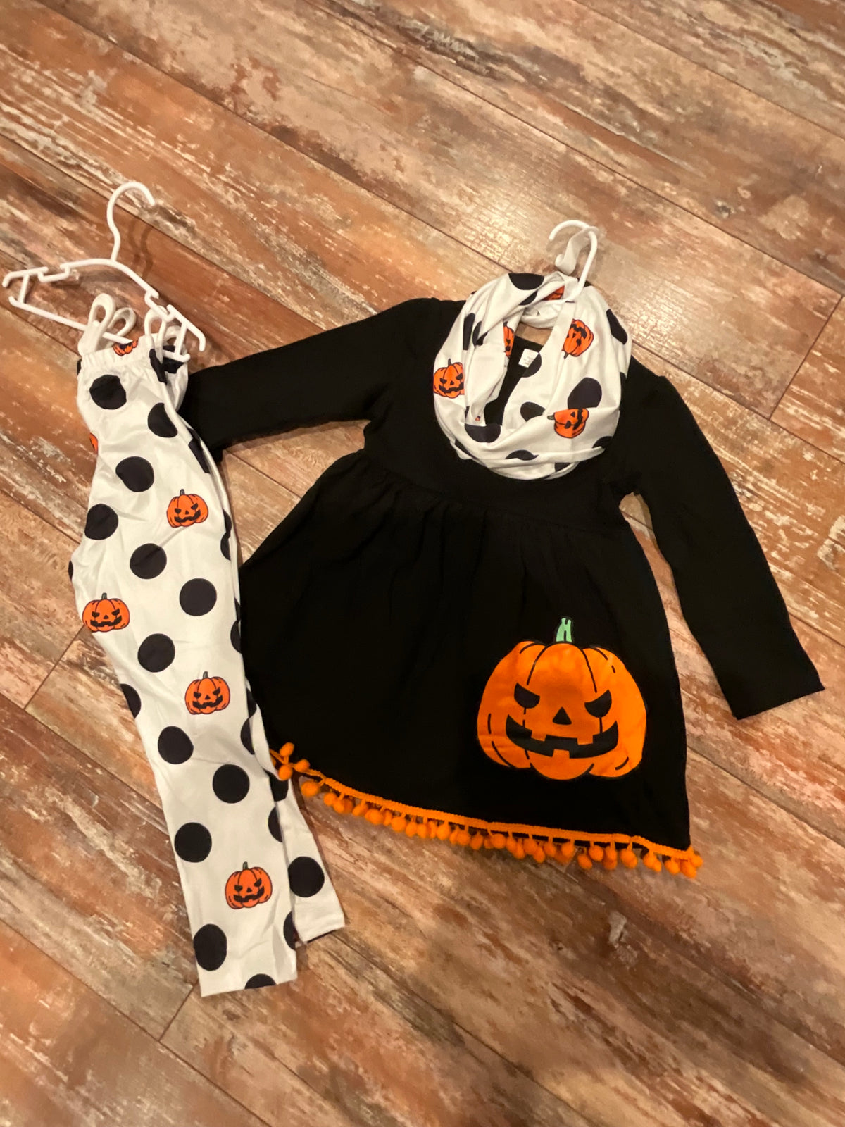 Pumpkin Pant Set with Scarf