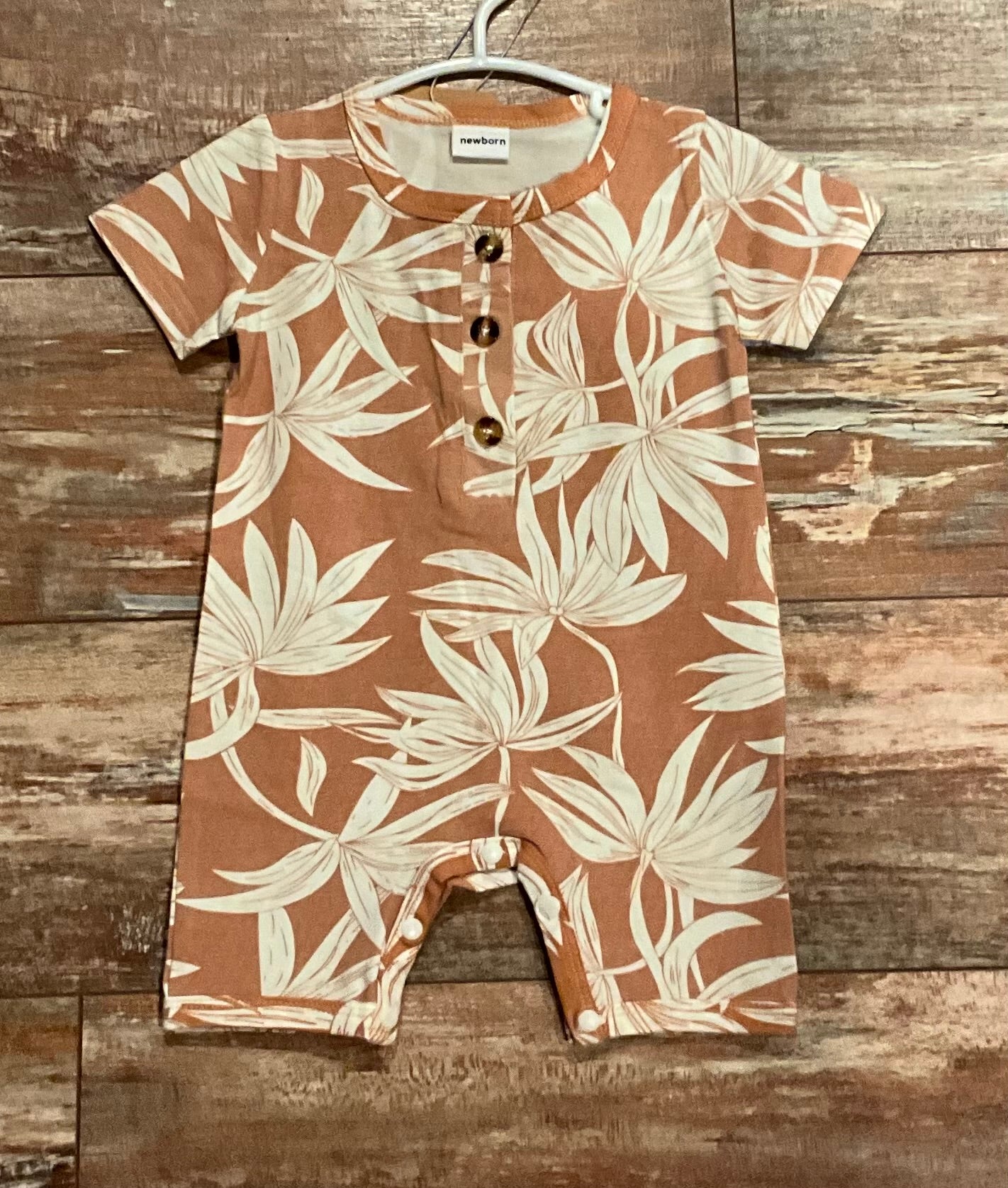 Brown Floral Romper