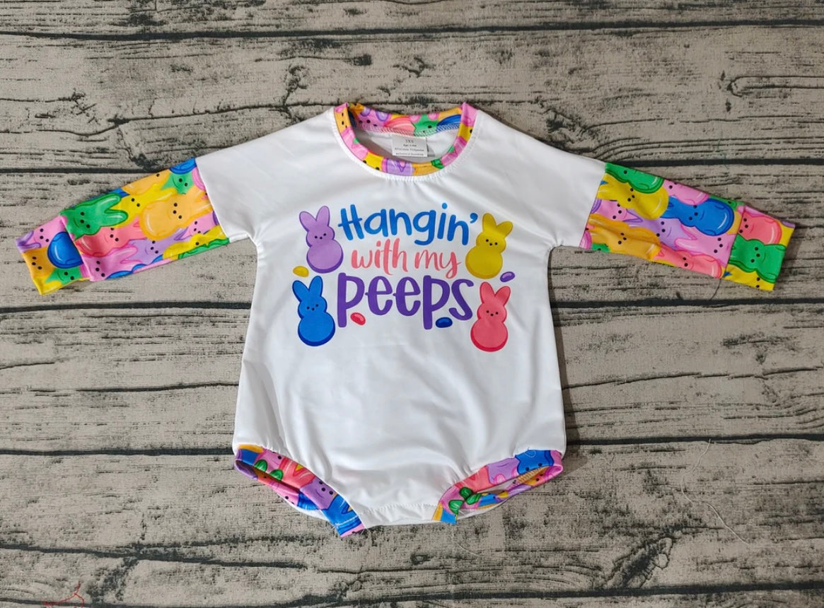 Easter Hangin With My Peeps Romper