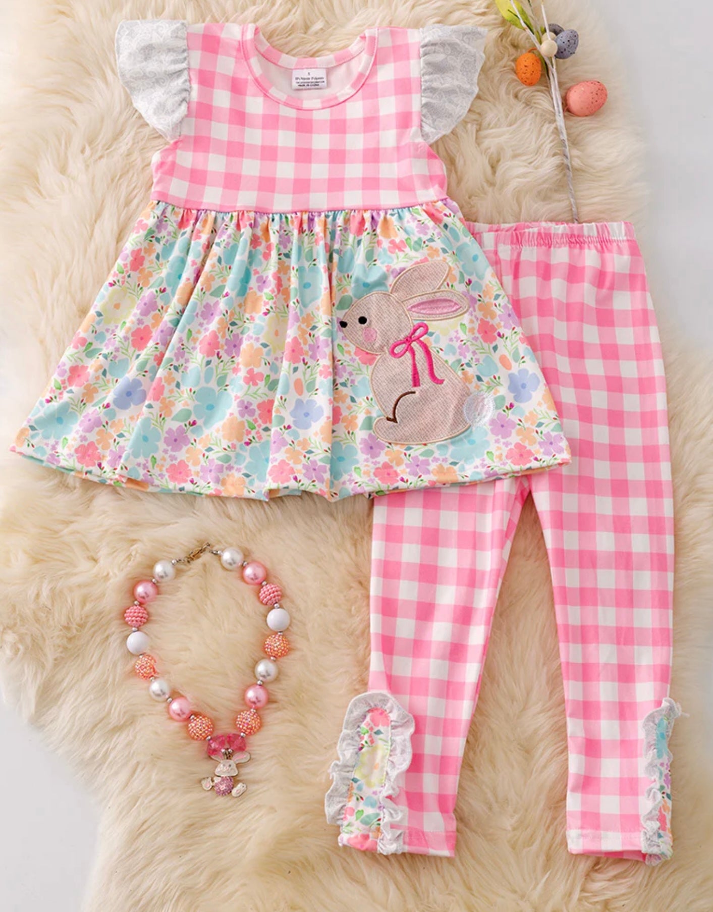 Easter Checkered Pant Set