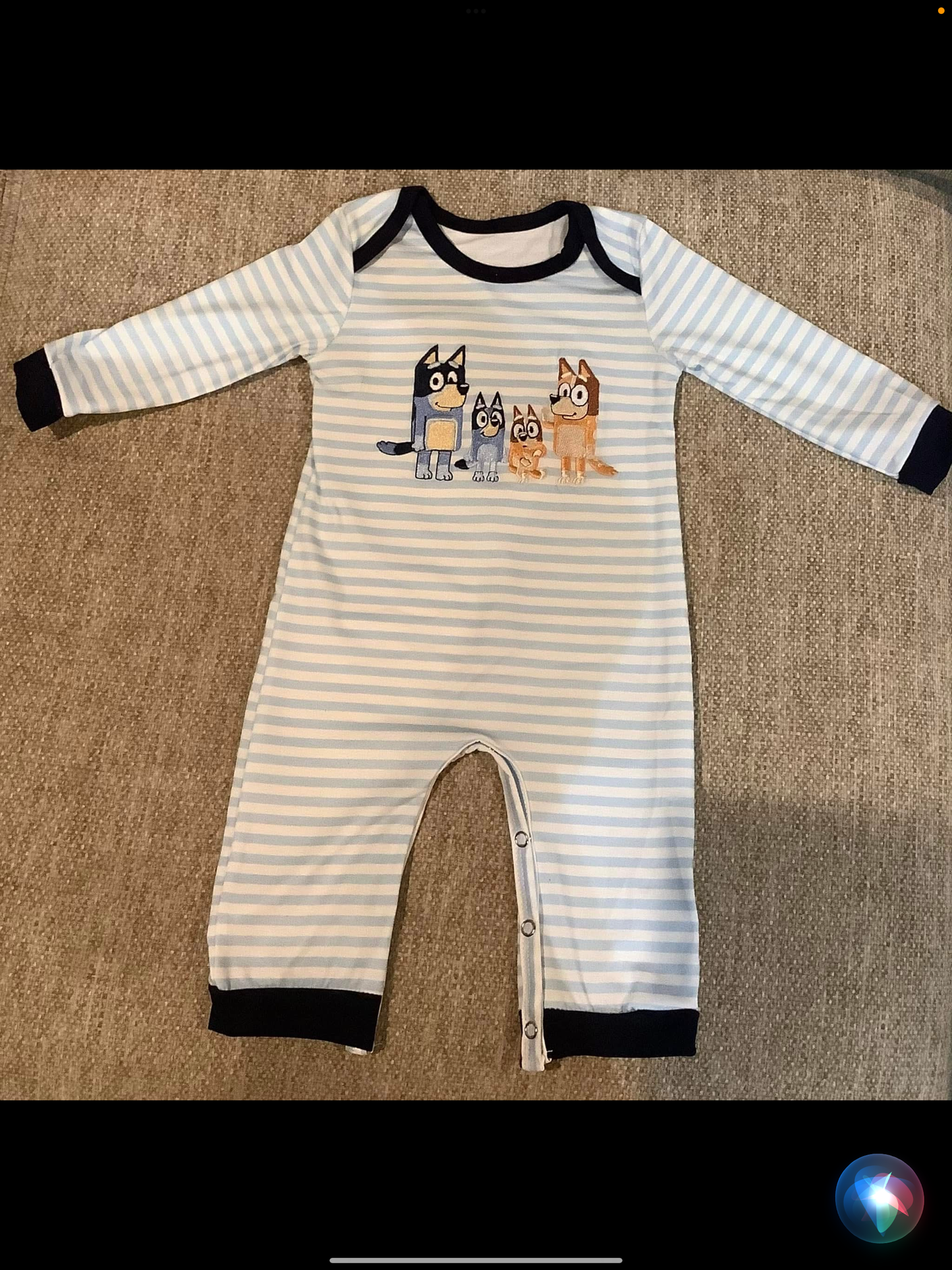 Blue Dog Blue Romper