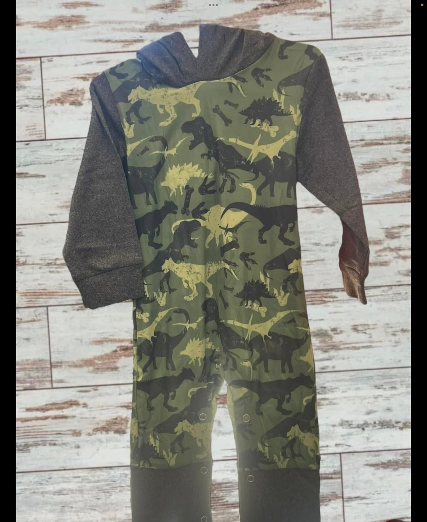Camo Dinosaur Romper