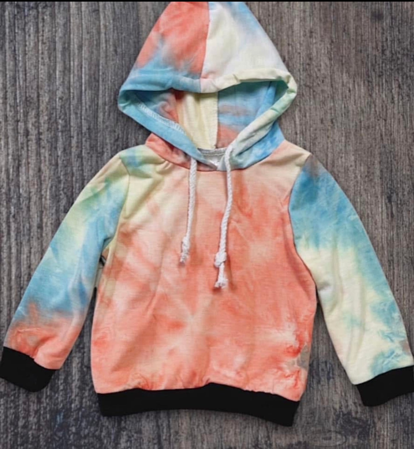 Tie Dye Hoodie Orange/Blue