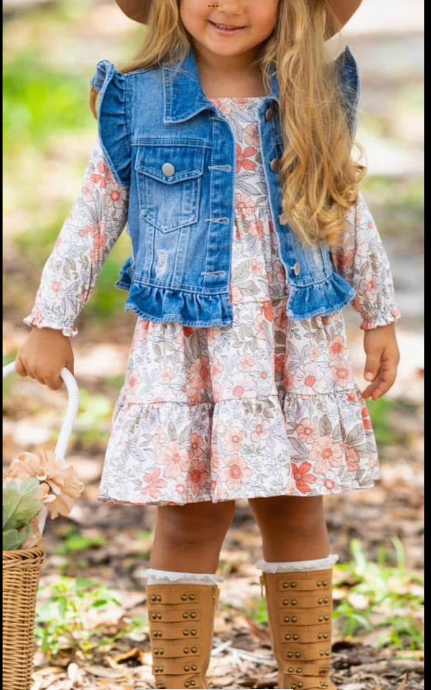 Floral Dress with Vest