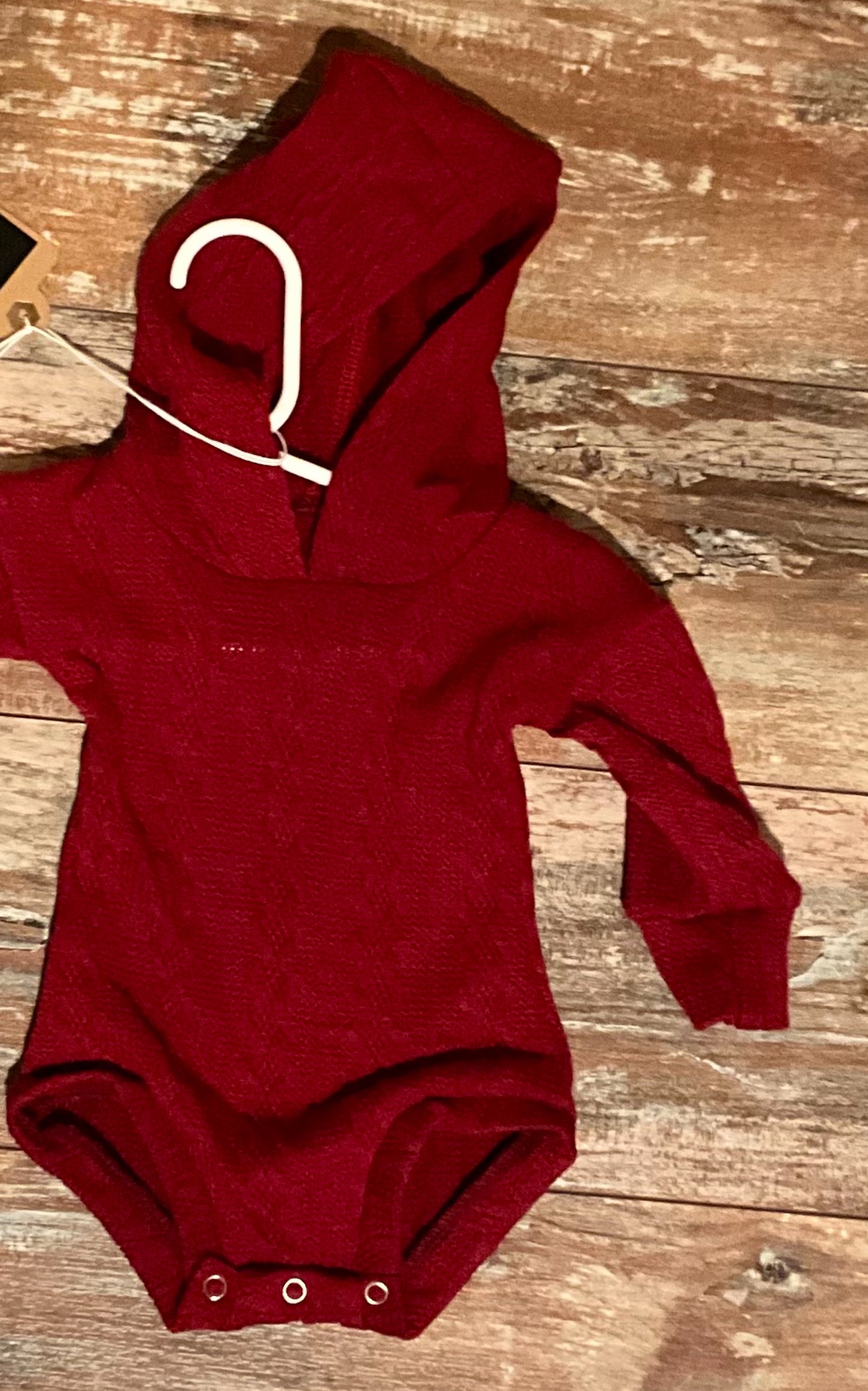 Knit Burgundy Onesie