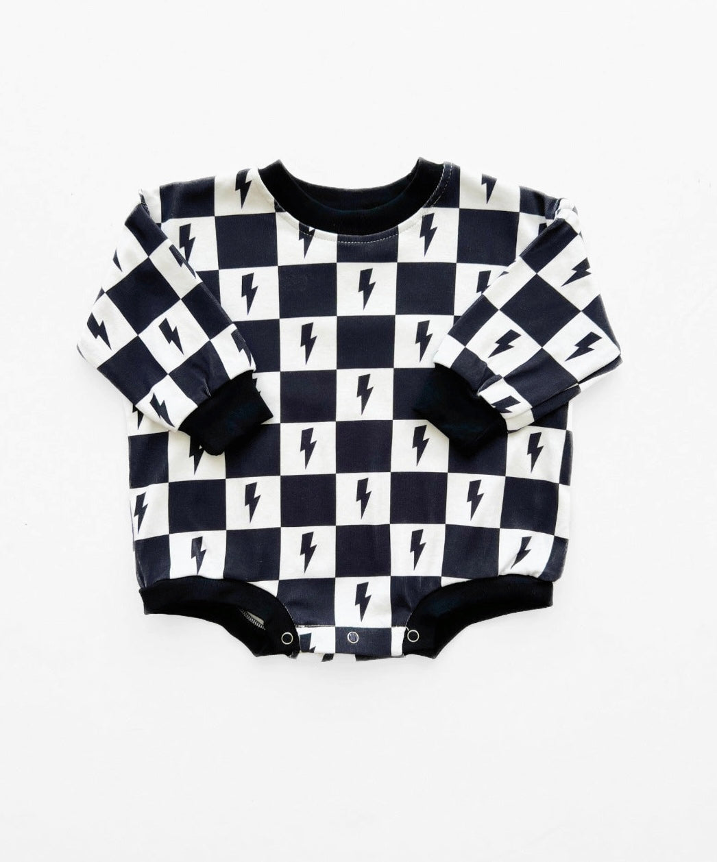 Lightening Bolt Black Romper