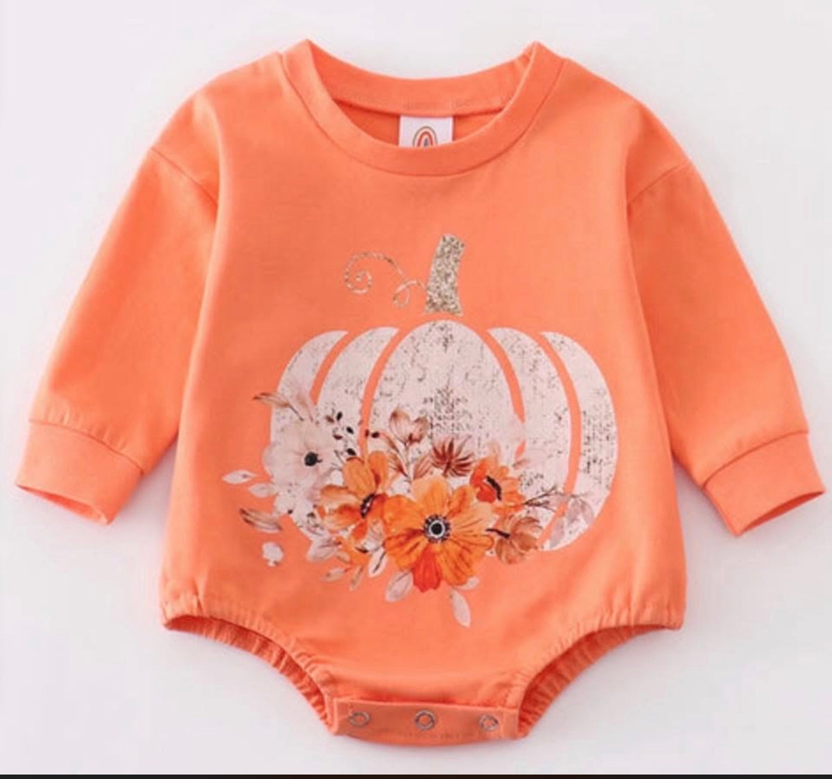 Floral Pumpkin Romper
