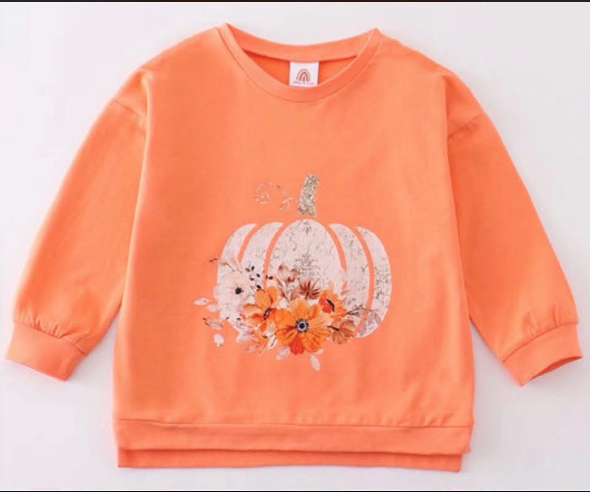 Shirt Floral Pumpkin