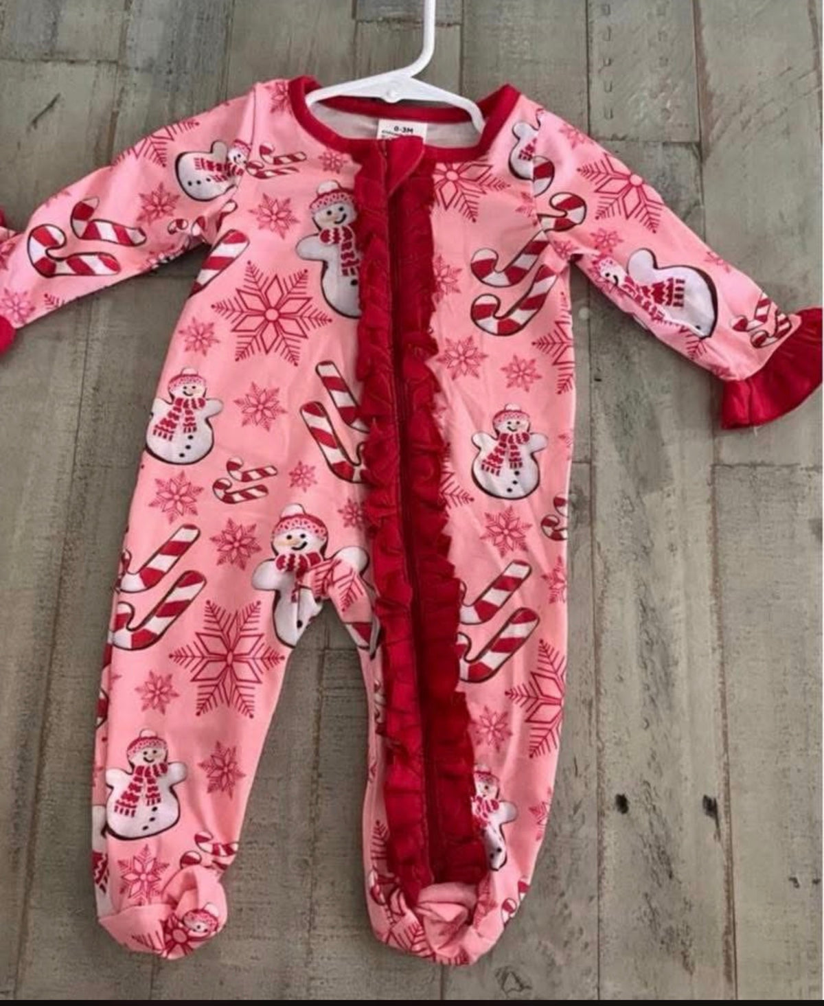Snowman Candy Cane Romper