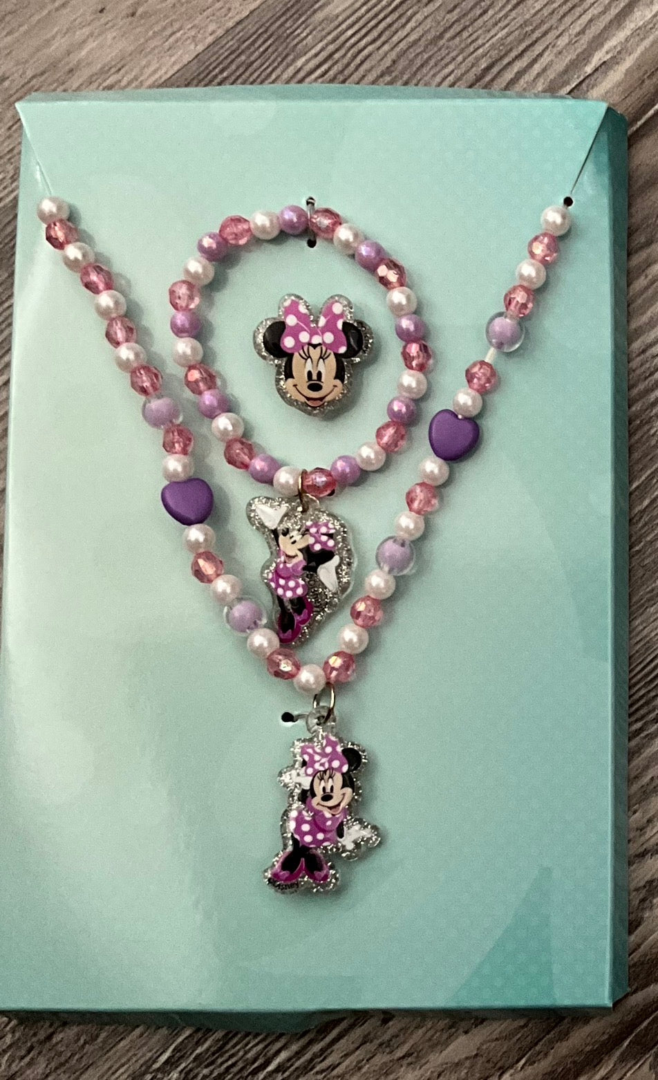 Minnie Necklace, Bracelet and Ring Set