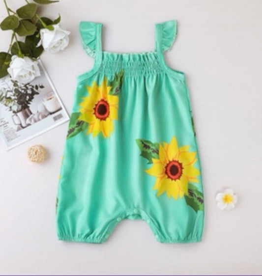 Sunflower Green Romper