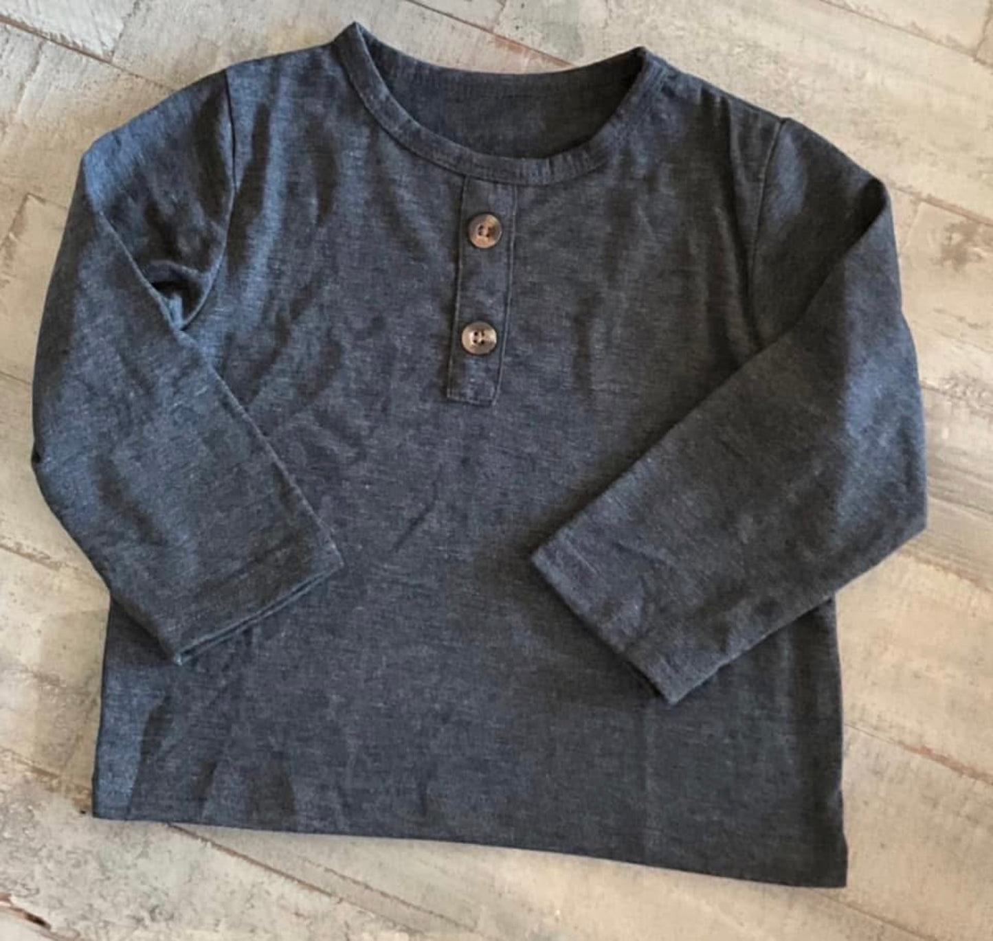 Long Button Shirt Gray