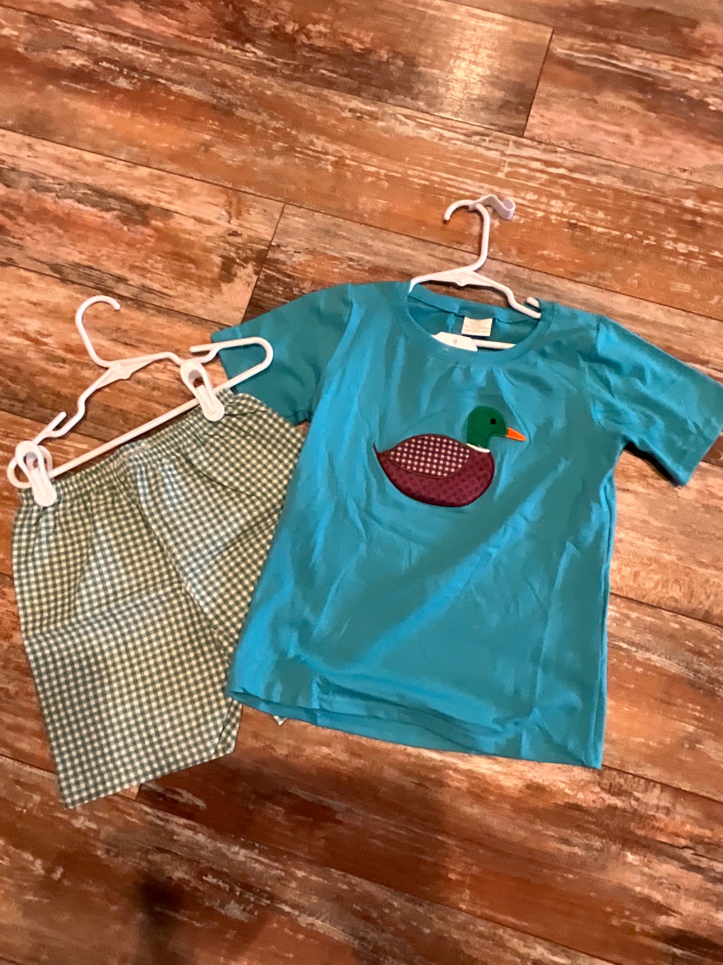 Duck Plaid Short Set