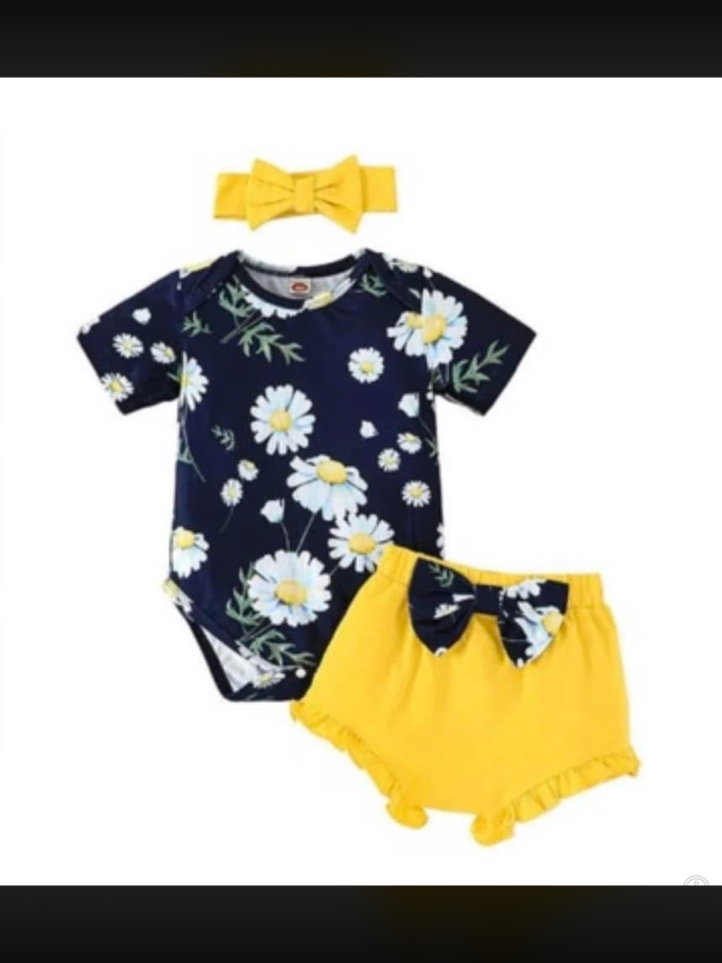 Daisy Blue Bloomer Set w/headband