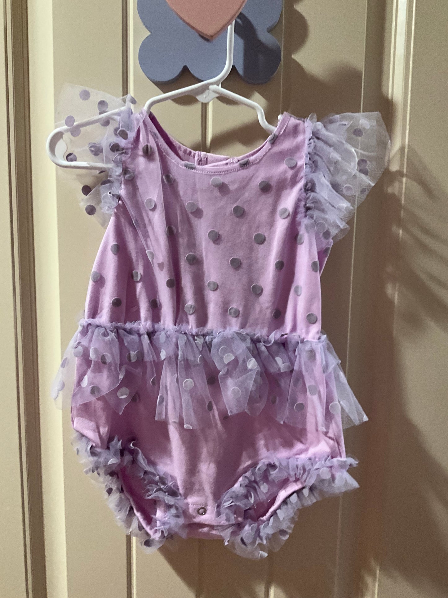 Net Dot Purple Romper