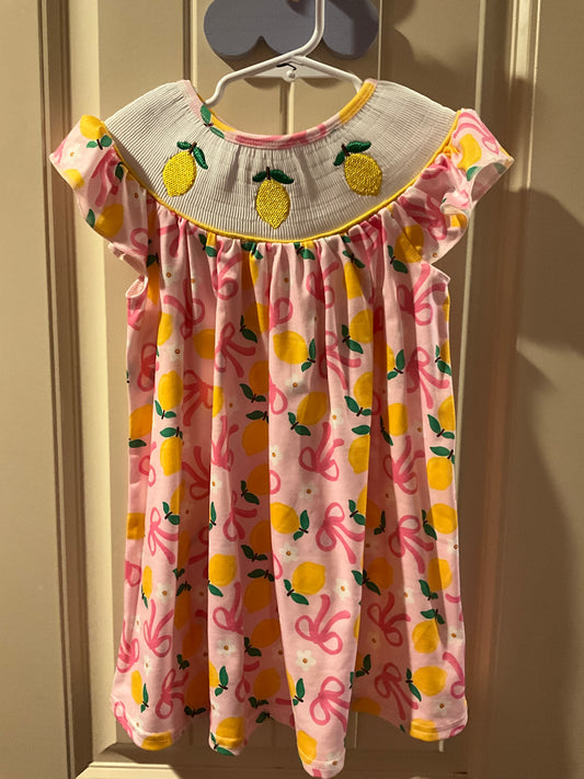 Smocked Lemon Dress