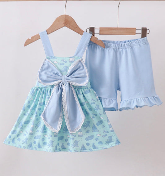 Beach Bow Short Set