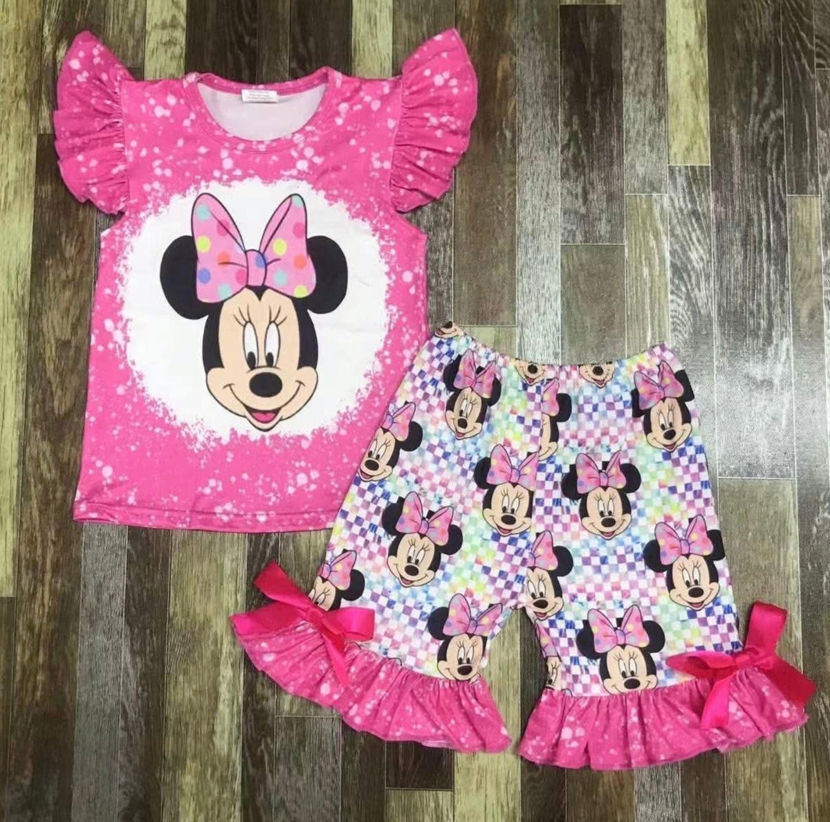 Minnie Checkered Short Set