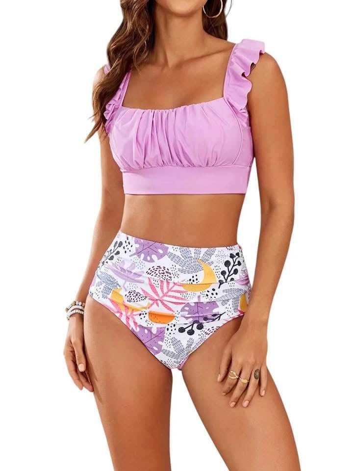 Swimsuit Purple Floral