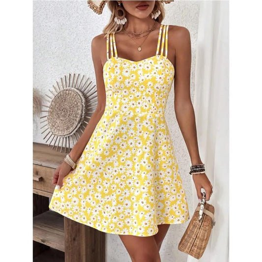 Yellow Floral Dress