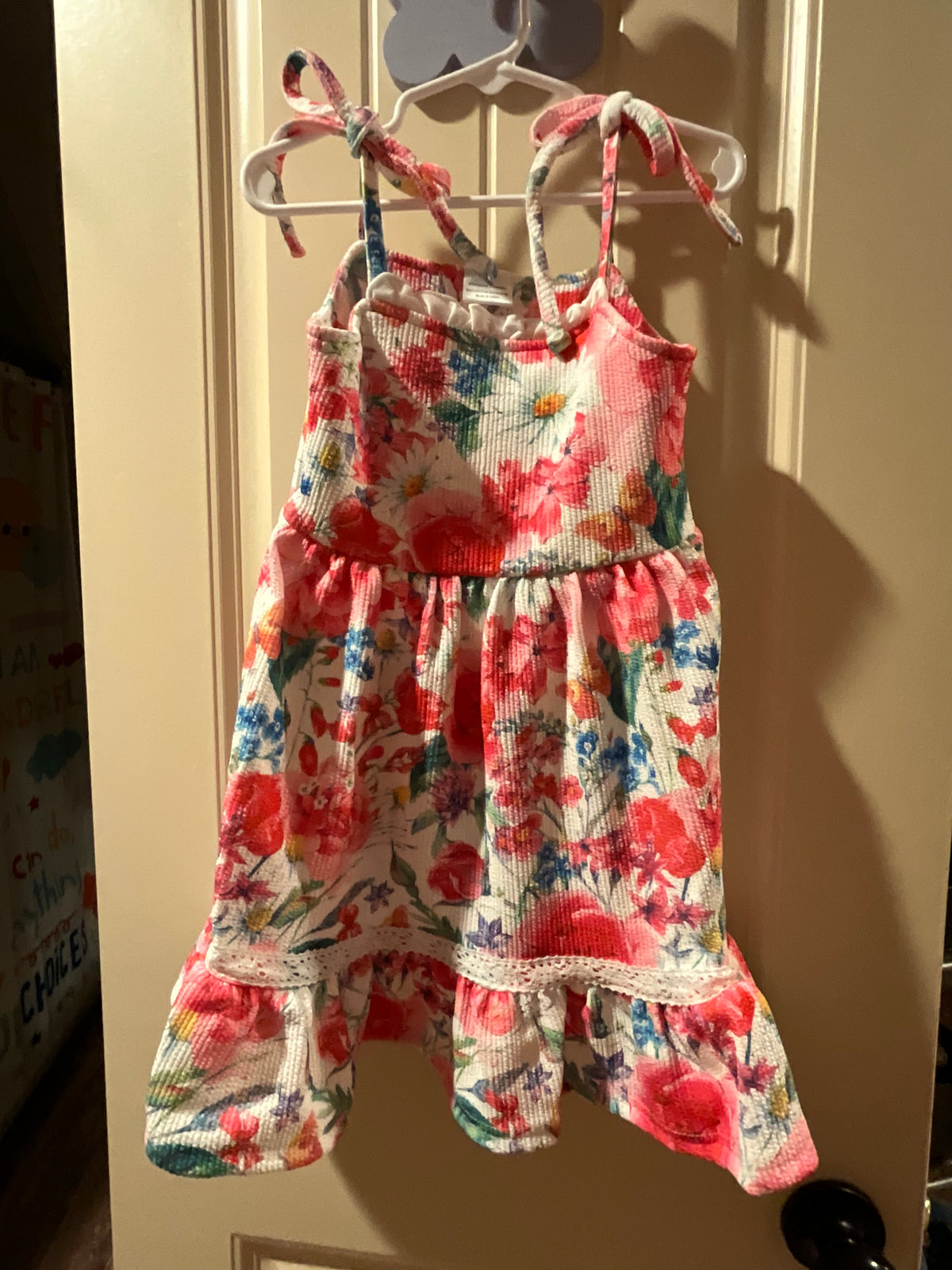 Floral Pink Ruffle Dress