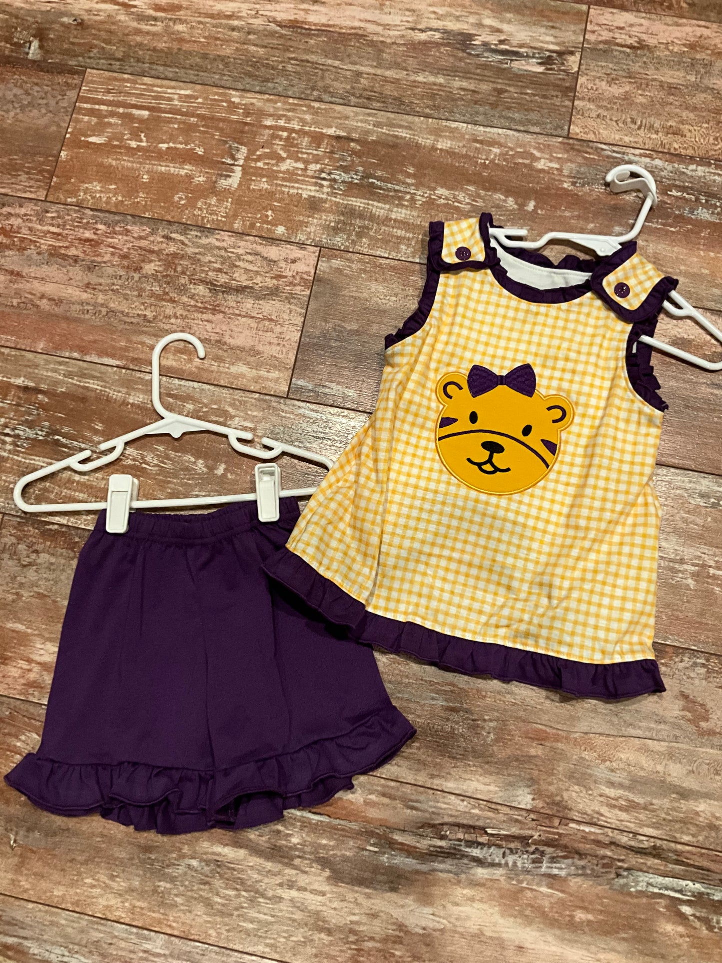LSU Bow Short Set