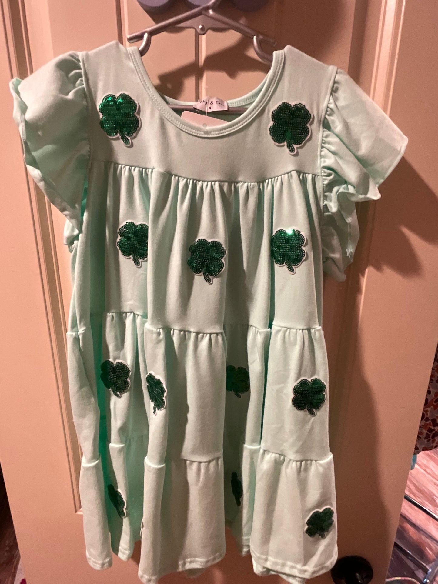 Shamrock Sequin Mint Dress