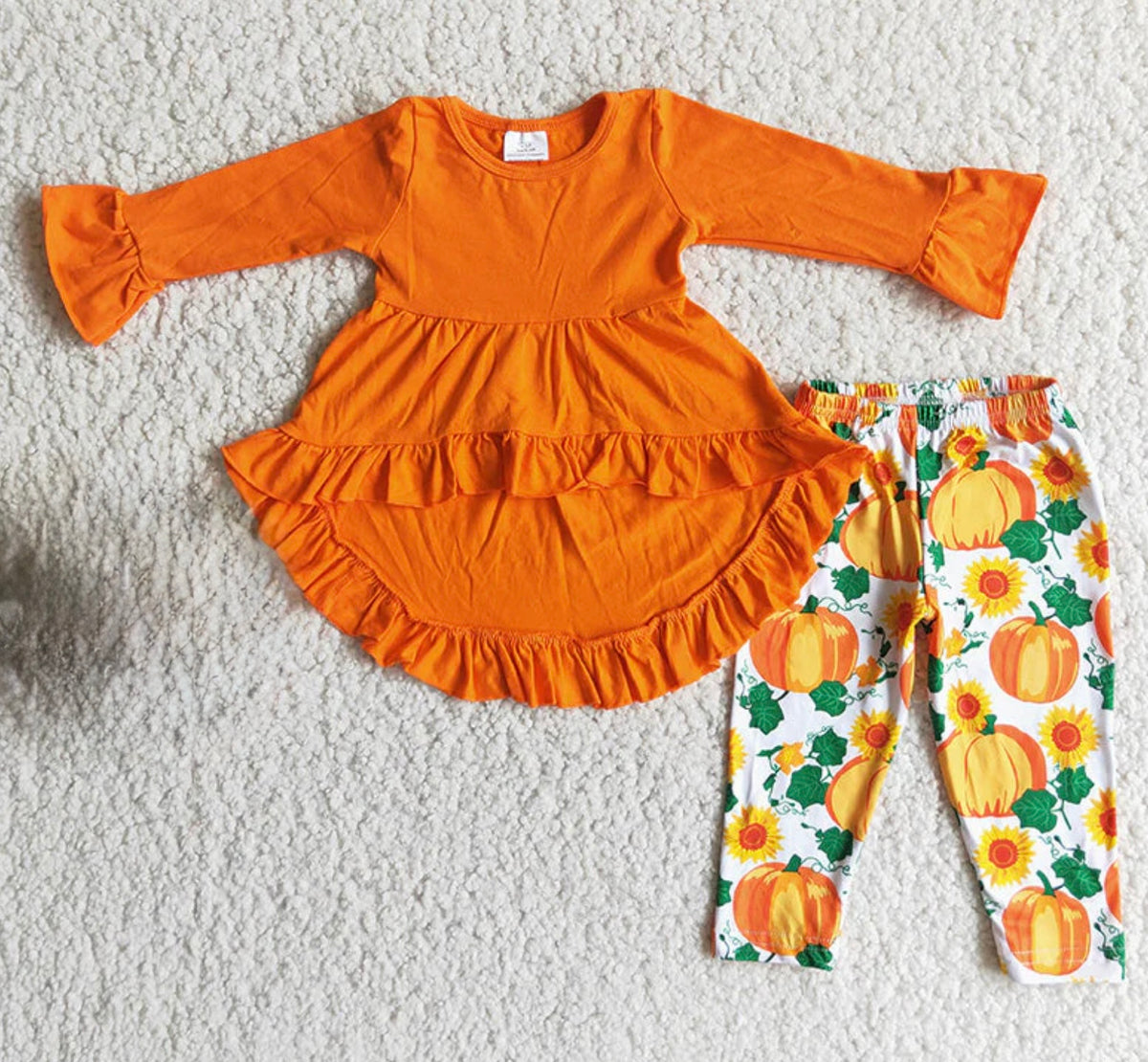 Pumpkin Floral Sunflower Pant Set