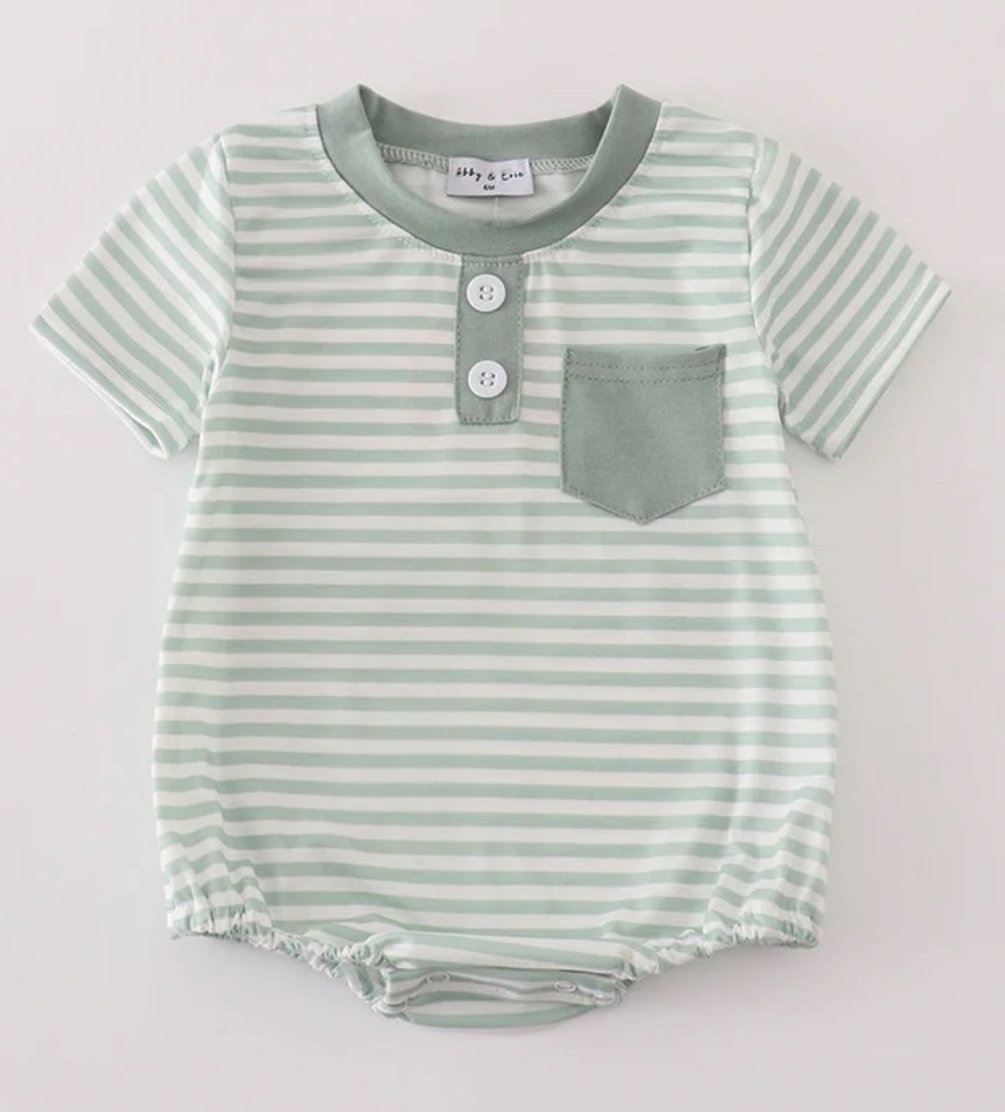 Striped Green Romper