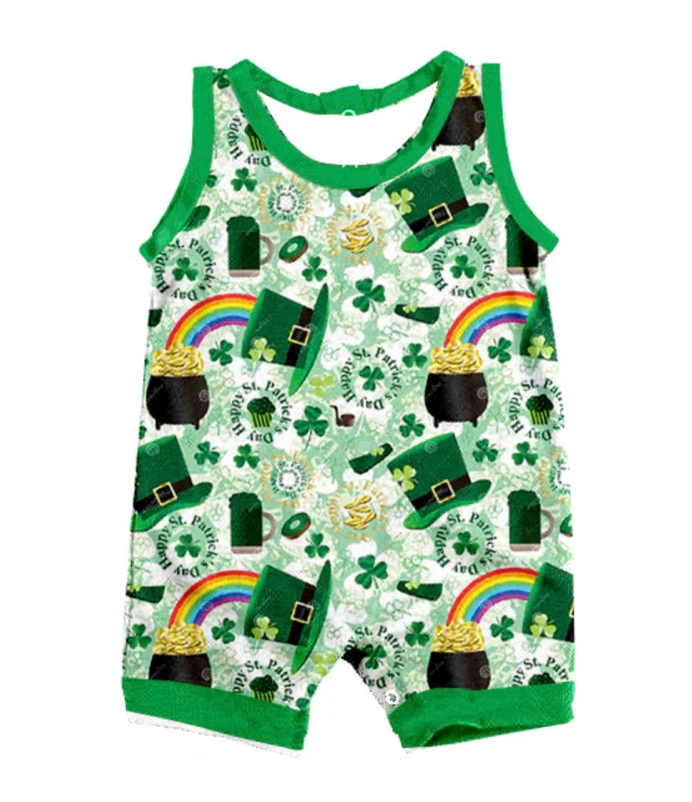 St Patty Boy Romper