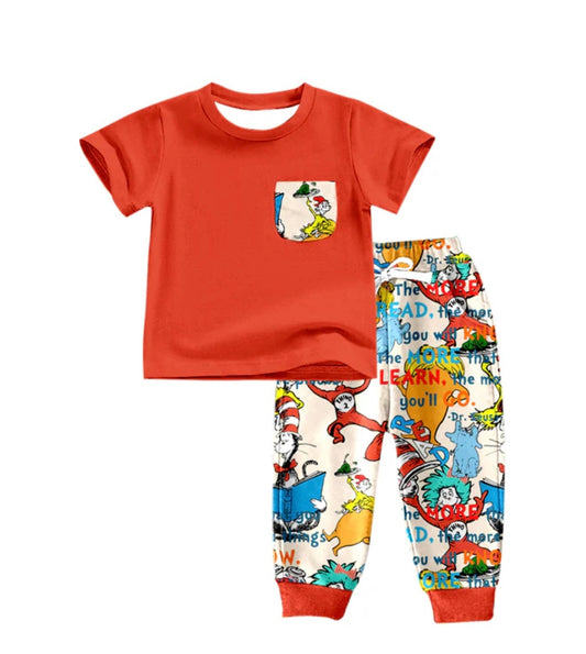 Dr Seuss Red Pant Set