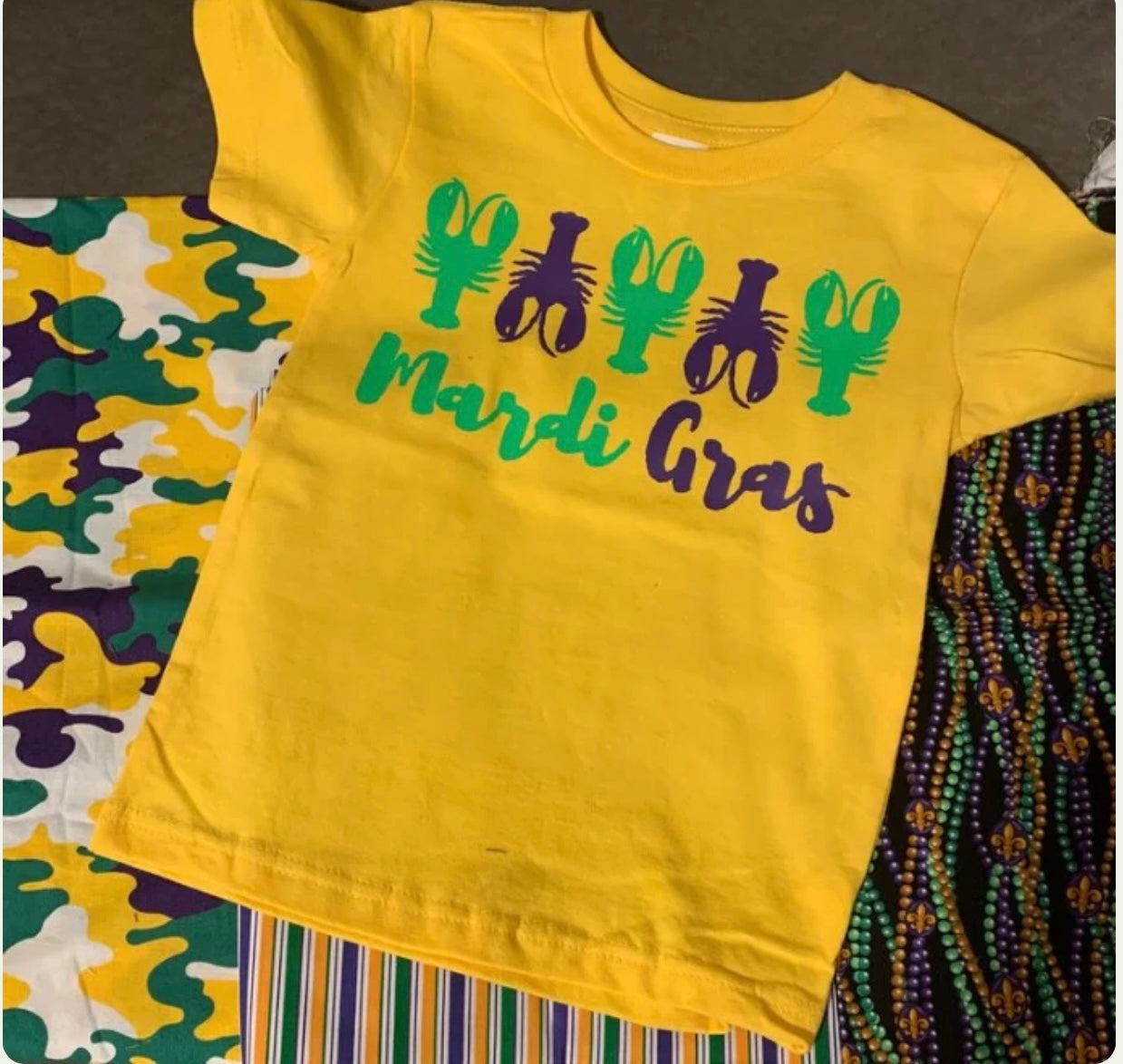 Mardi Gras Shirt Yellow