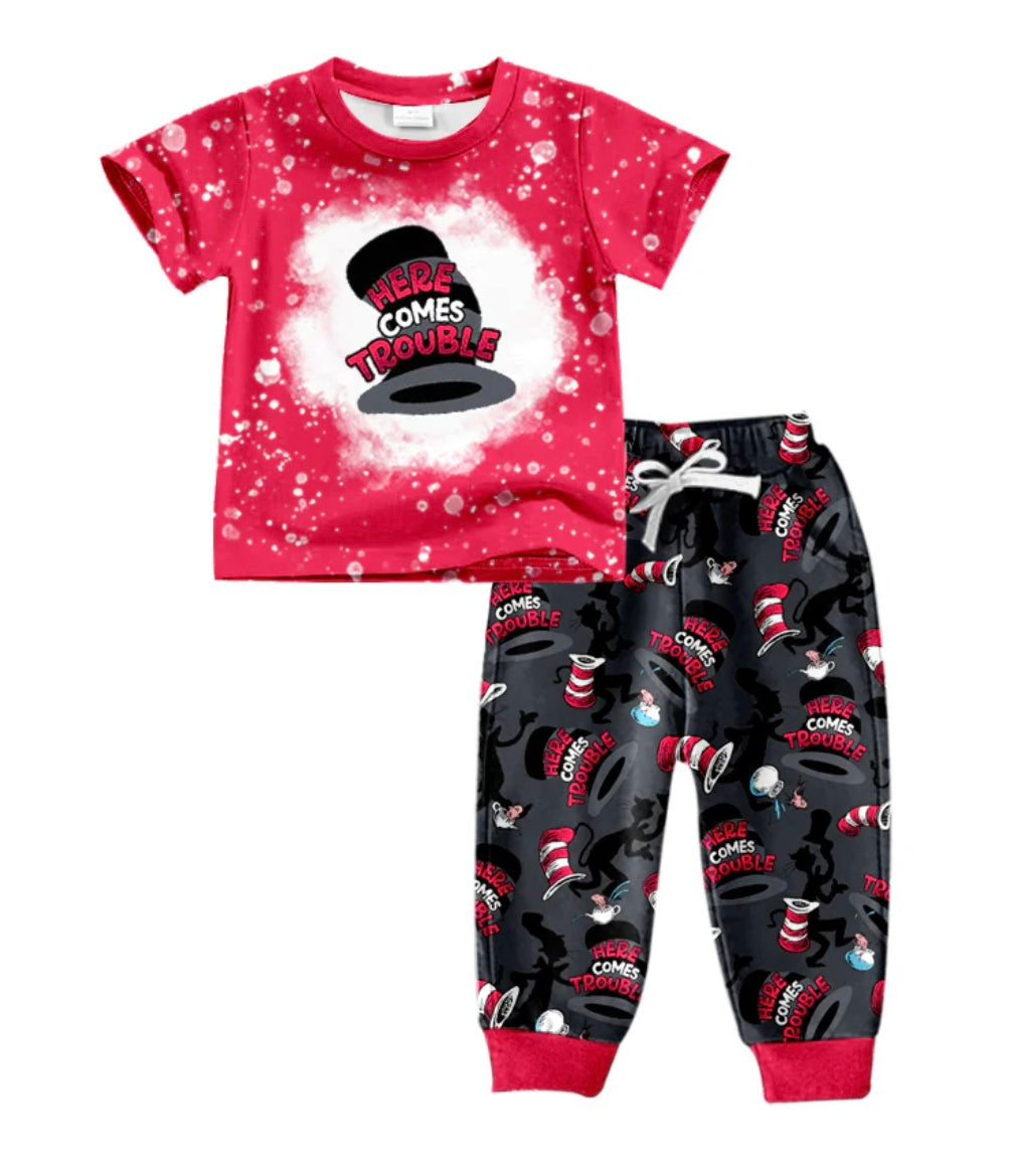 Dr Seuss Here Comes Trouble Pant Set