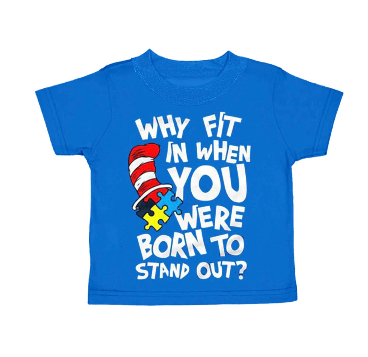 Dr Seuss Fit In Shirt Blue