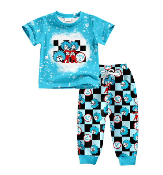 Dr Seuss Thing 1 Pant Set (pre order TAT 6-8 wks)