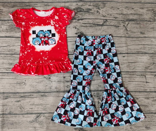 Dr Seuss Thing 1  & 2 Girl Pant Set