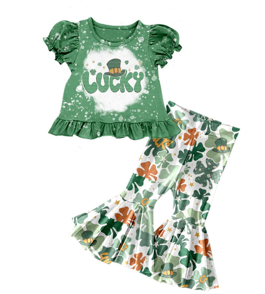 St Patty Lucky Girl Pant Set