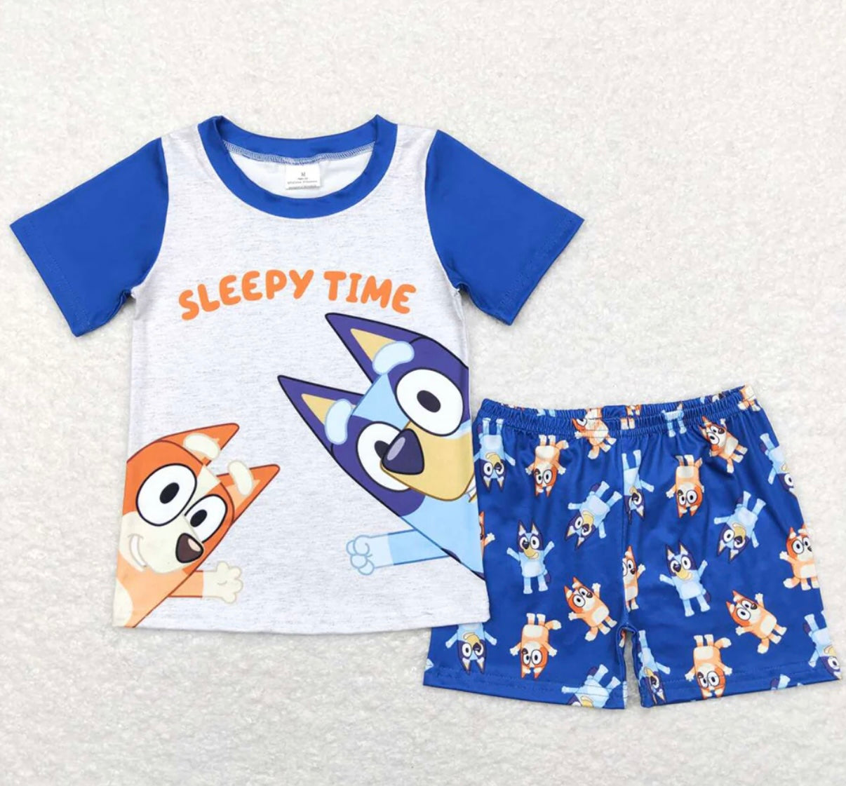 Blue Dog Sleepy Time Short Set