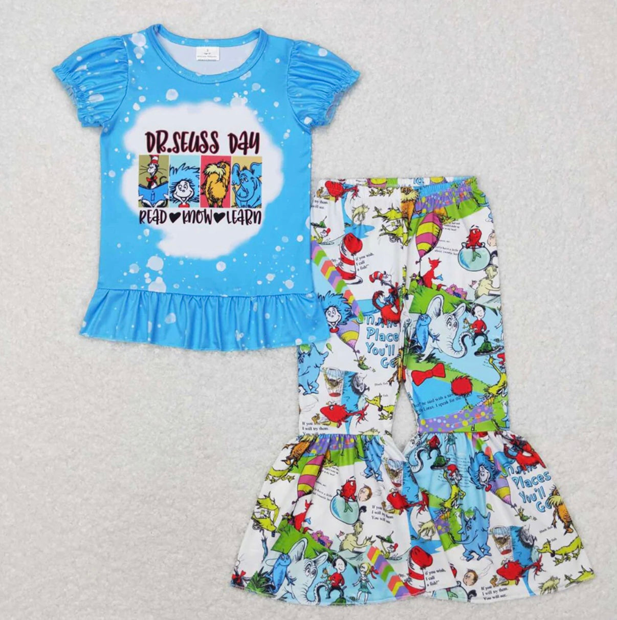 Dr Seuss Read Know Learn Bell Bottom Pant Set