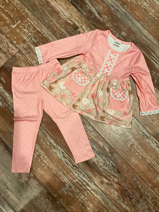Leaves Polka Pant Set