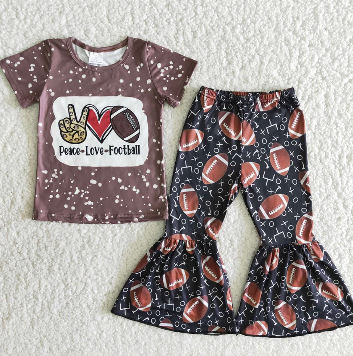 Football Peace Love Pant Set