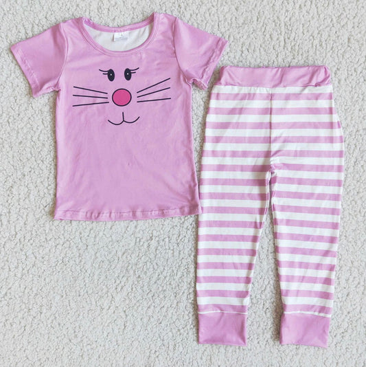 Easter Pajamas Stripe Bunny