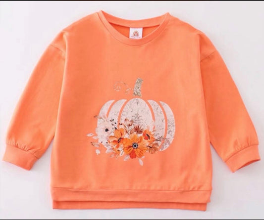Shirt Floral Pumpkin