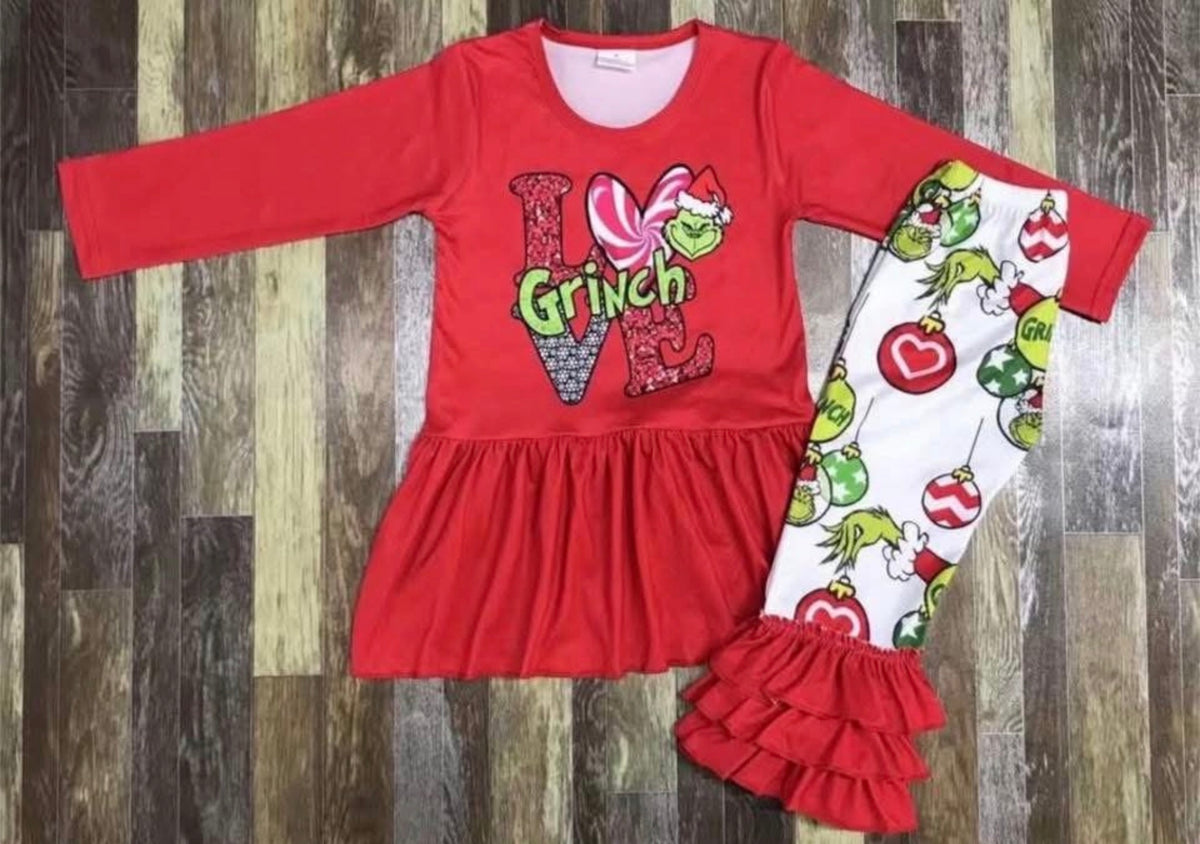 Gr*nch Love Pant Set