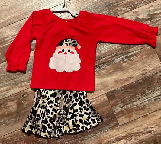 Santa Leopard Pant Set