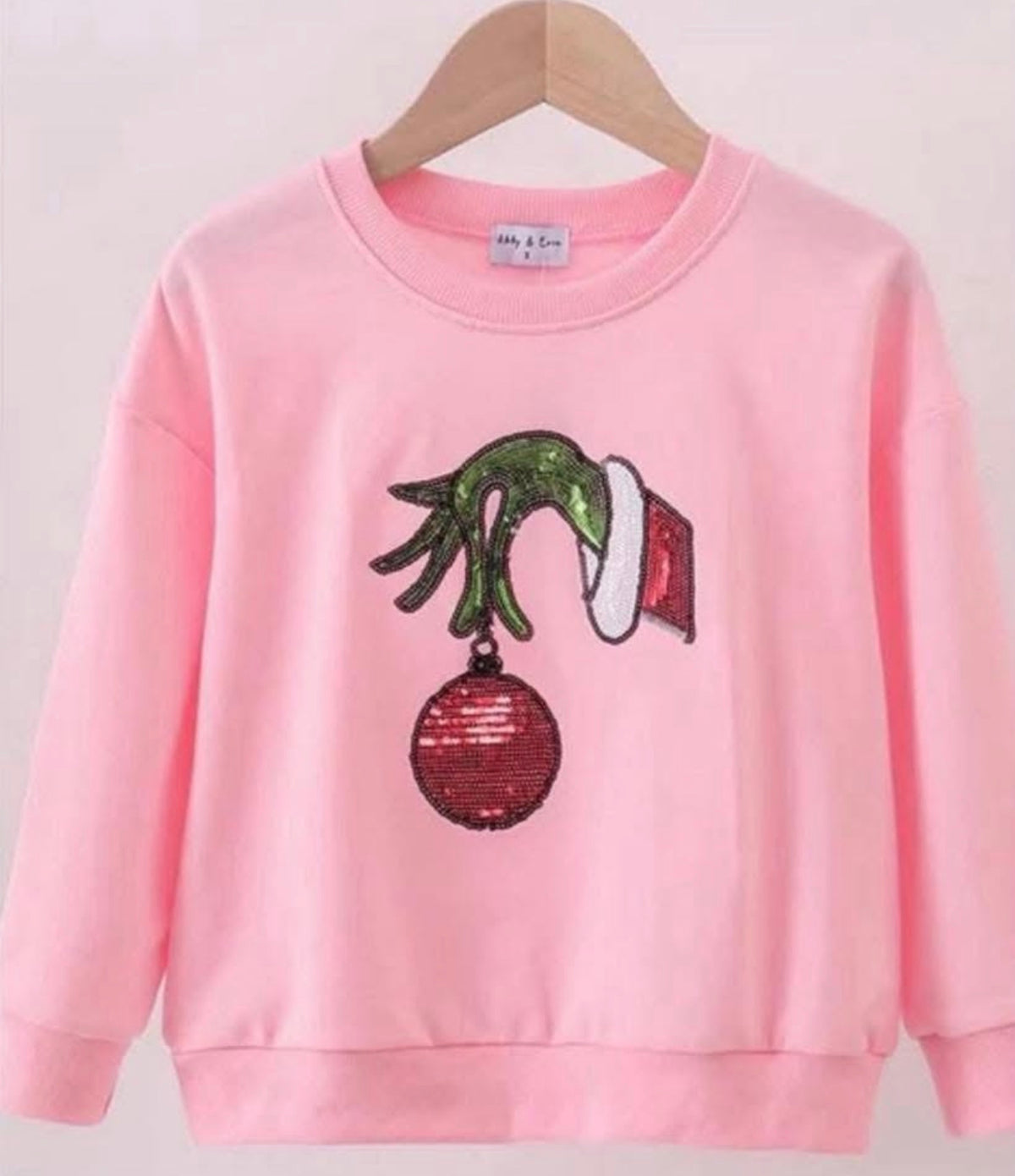 Shirt Sequin Gr*nch Ornament Sweatshirt