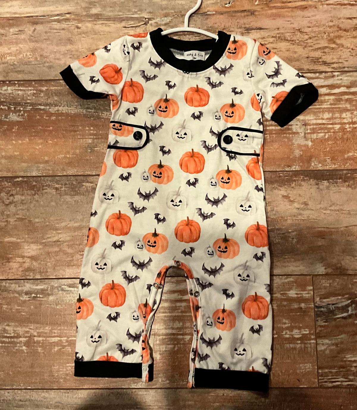 Pumpkin Bat Romper